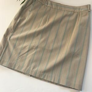 NWT Metrostyle stretch women’s green stripe skirt size 14P